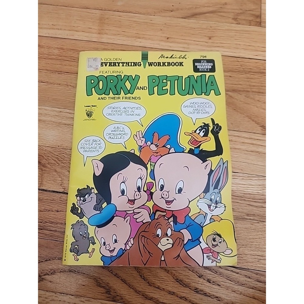 Porky Pig & Petunia Everything Workbook 1979 Whitman